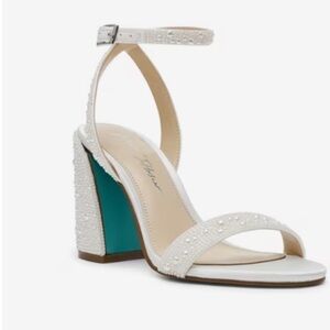Betsey Johnson pearl bridal heels